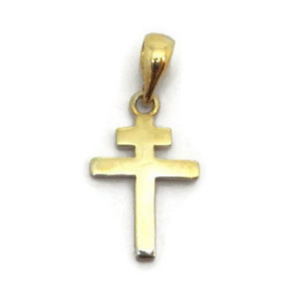 Cross Patriarchal Pendant 14k Yellow Gold!!